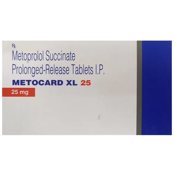 metocard xl 25mg tablet 15's